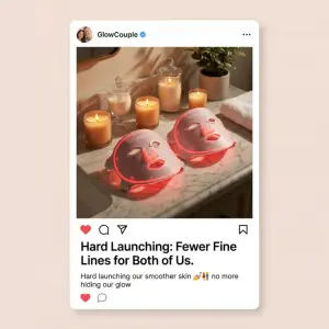 social media mockup ad recreating an Instagram post card with a product photo
