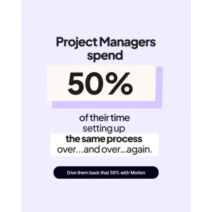 Lavender B2B ad with a giant 50% pain statistic and a reclaim-your-time CTA button