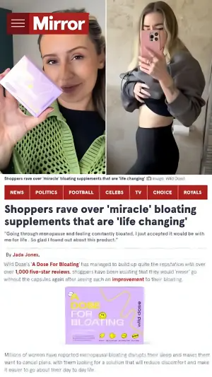 Editorial-style ad mimicking a full tabloid news website with a UGC split-screen and byline